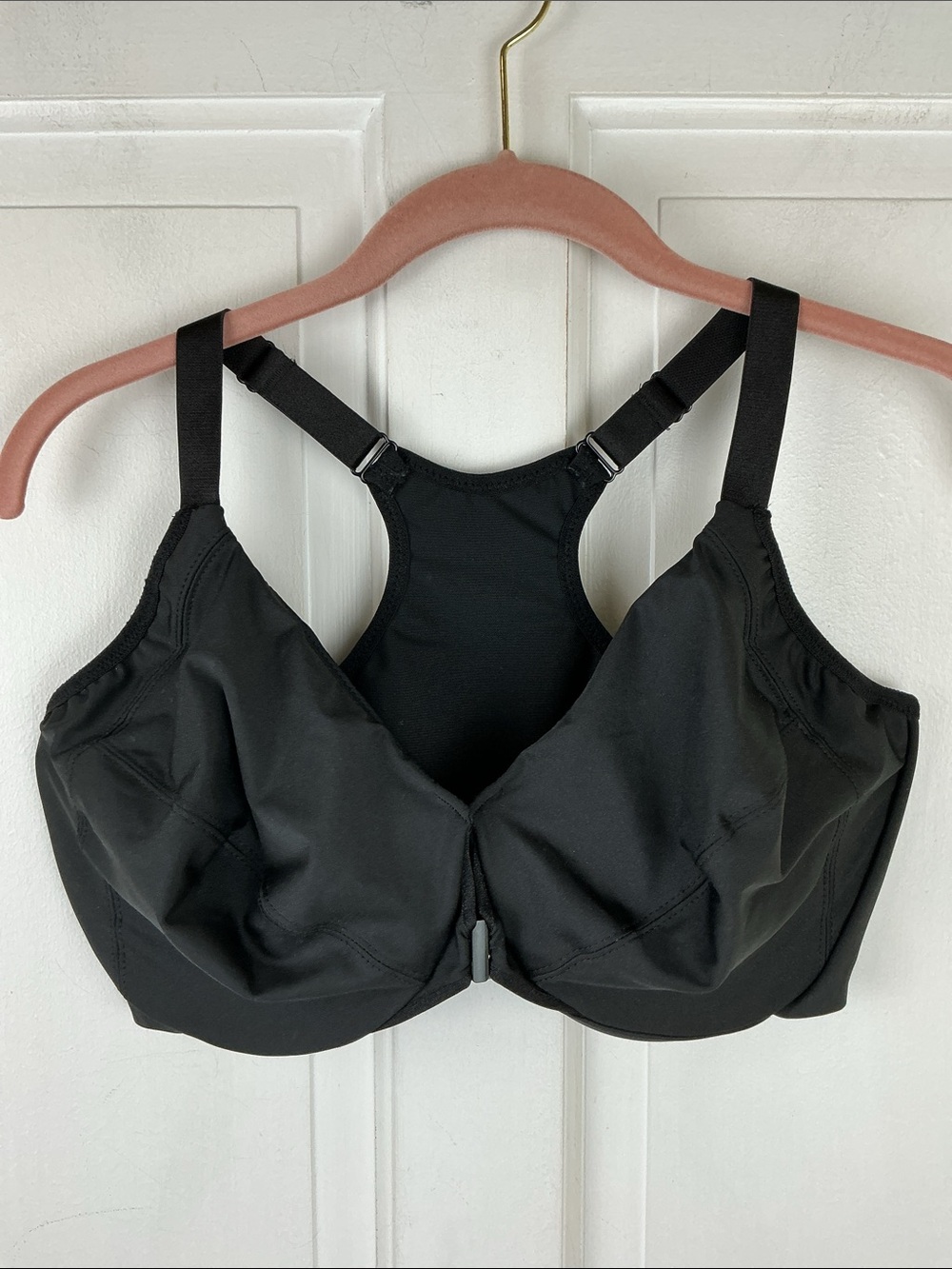 Glamorise 1247 Black Front Close Bra 36G